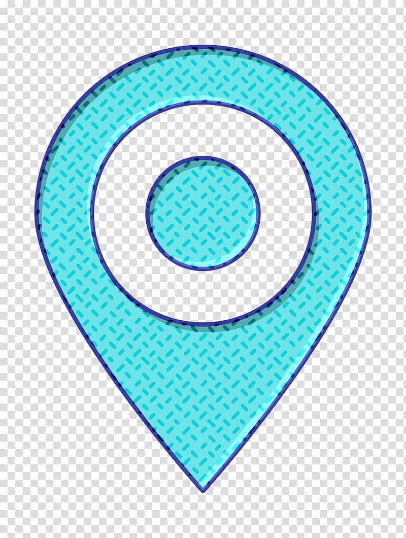 pin icon, Aqua, Turquoise, Circle, Teal, Symbol transparent background PNG clipart