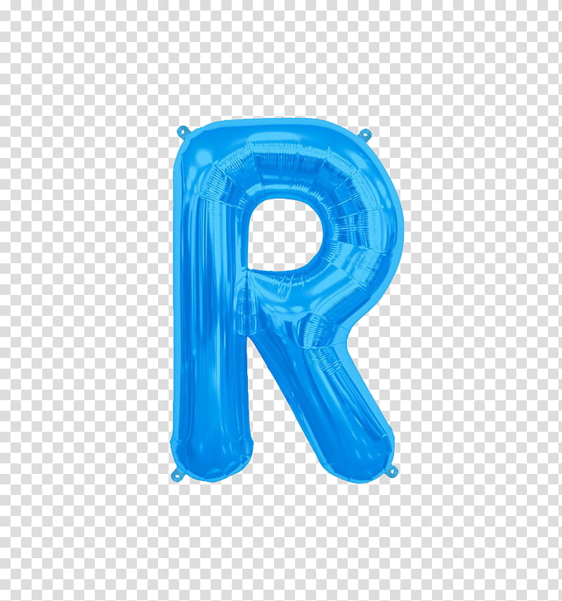 Alphabet, blue R balloon transparent background PNG clipart