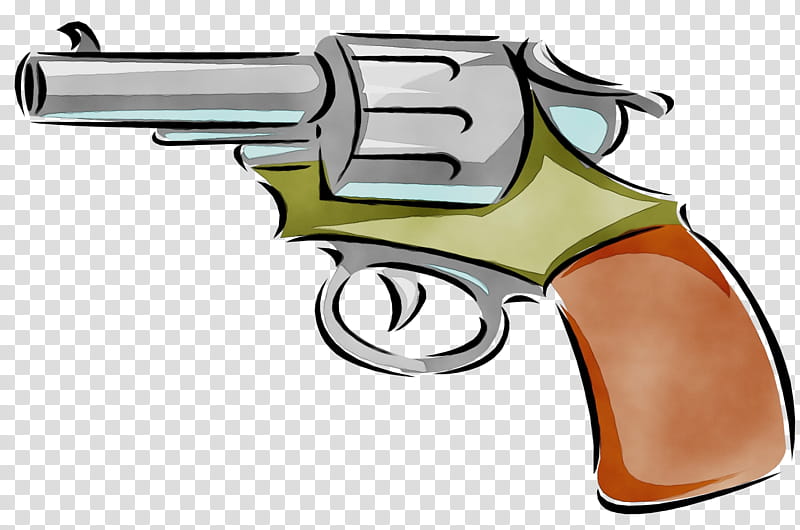 Army, Watercolor, Paint, Wet Ink, Revolver, Firearm, Trigger, Gun transparent background PNG clipart