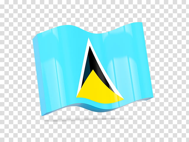 Flag, Flag Of Saint Lucia, Logo, 3D Computer Graphics, Aqua, Turquoise, Blue, Yellow transparent background PNG clipart