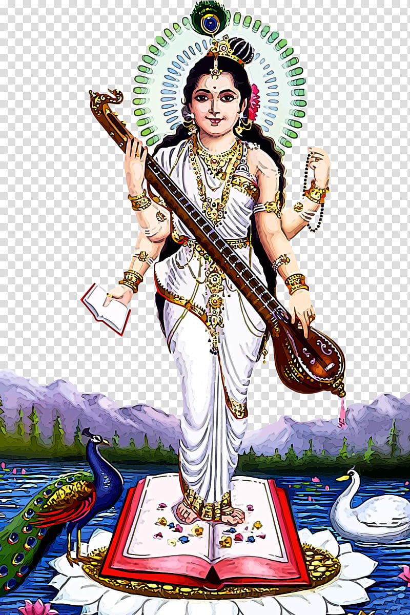 Saraswati Pooja PNG Transparent Images Free Download | Vector Files |  Pngtree