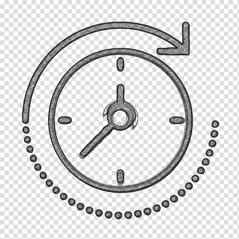 Business icon Clock icon Time passing icon, Auto Part, Circle transparent background PNG clipart