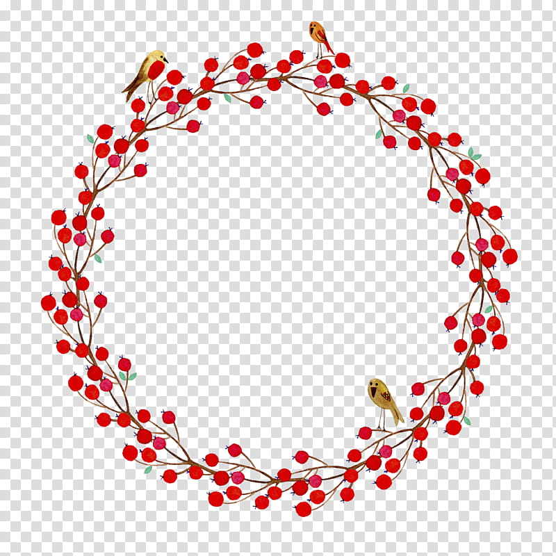 Christmas Resource , red cherries wreath transparent background PNG clipart