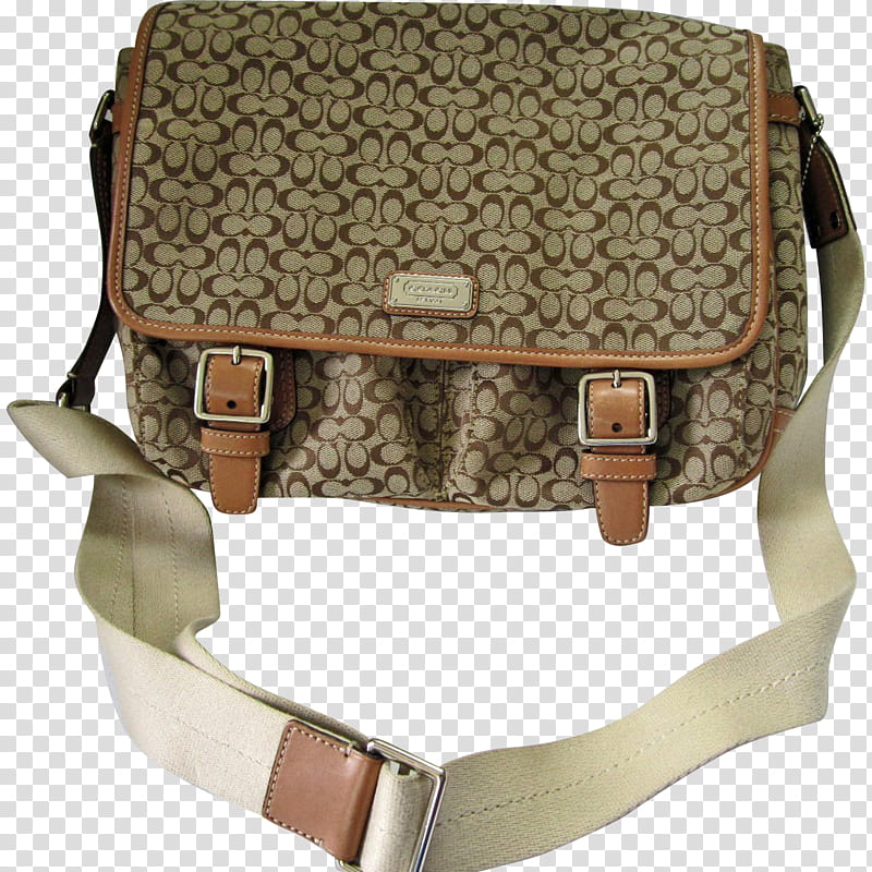 Messenger Bags Bag, Handbag, Coach New York, Shoulder Bag M, Leather, Crossbody, Khaki, Brown transparent background PNG clipart
