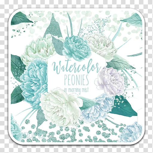 Wedding Watercolor Flowers, Watercolor Painting, Floral Design, Canvas, Green, Aqua, Turquoise, Teal transparent background PNG clipart