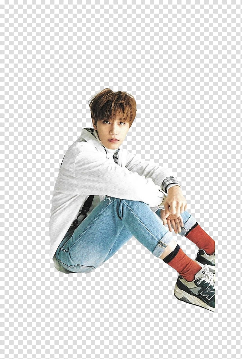 NCT SEASON GREETINGS , man in white long-sleeved shirt and blue jeans transparent background PNG clipart