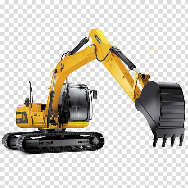Excavator Backhoe Heavy Machinery Construction JCB, Backhoe Loader, Bucket, Construction Equipment, Vehicle, Bulldozer, Tool transparent background PNG clipart
