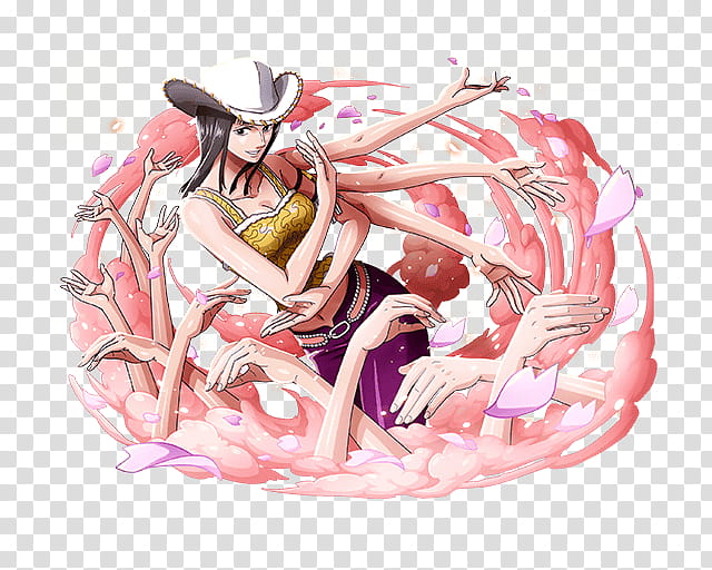 NICO ROBIN, pink and white horse painting transparent background PNG clipart