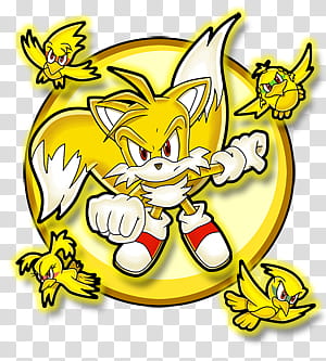 Super Tails Revamp, yellow Sonic the Hedgehog character illustration transparent background PNG clipart