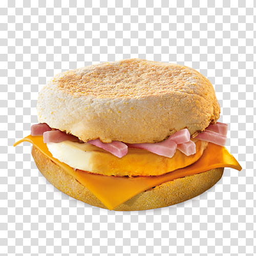 Junk Food, Breakfast Sandwich, Mcmuffin, Bacon, Ham, Cheeseburger, English Muffin, Hamburger transparent background PNG clipart