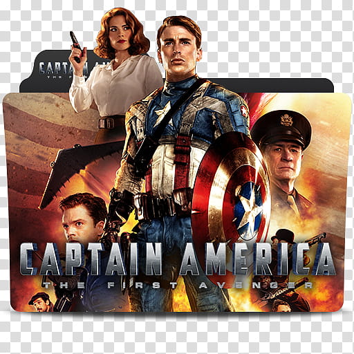 MARVEL Cinematic Universe Folder Icons Phase One, captainamericathefirstavenger, Marvel Captain America The First Avenger transparent background PNG clipart
