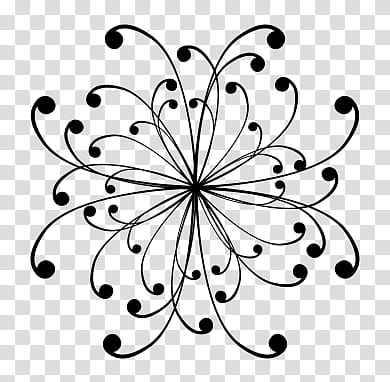 Flower Drop Shapes, black flower illustration transparent background PNG clipart
