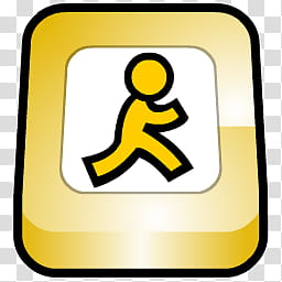 WannabeD Dock Icon age, AOL, yellow human icon transparent background PNG clipart