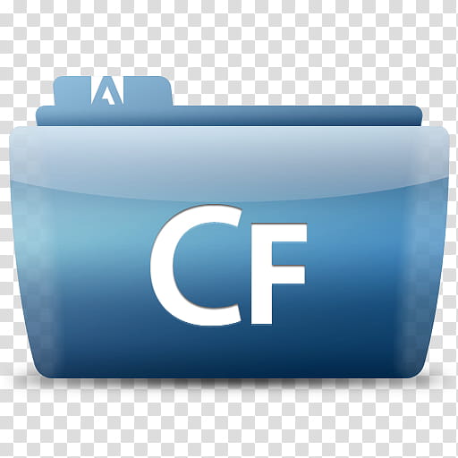 Colorflow   am Adobe, white and blue CF folder icon transparent background PNG clipart