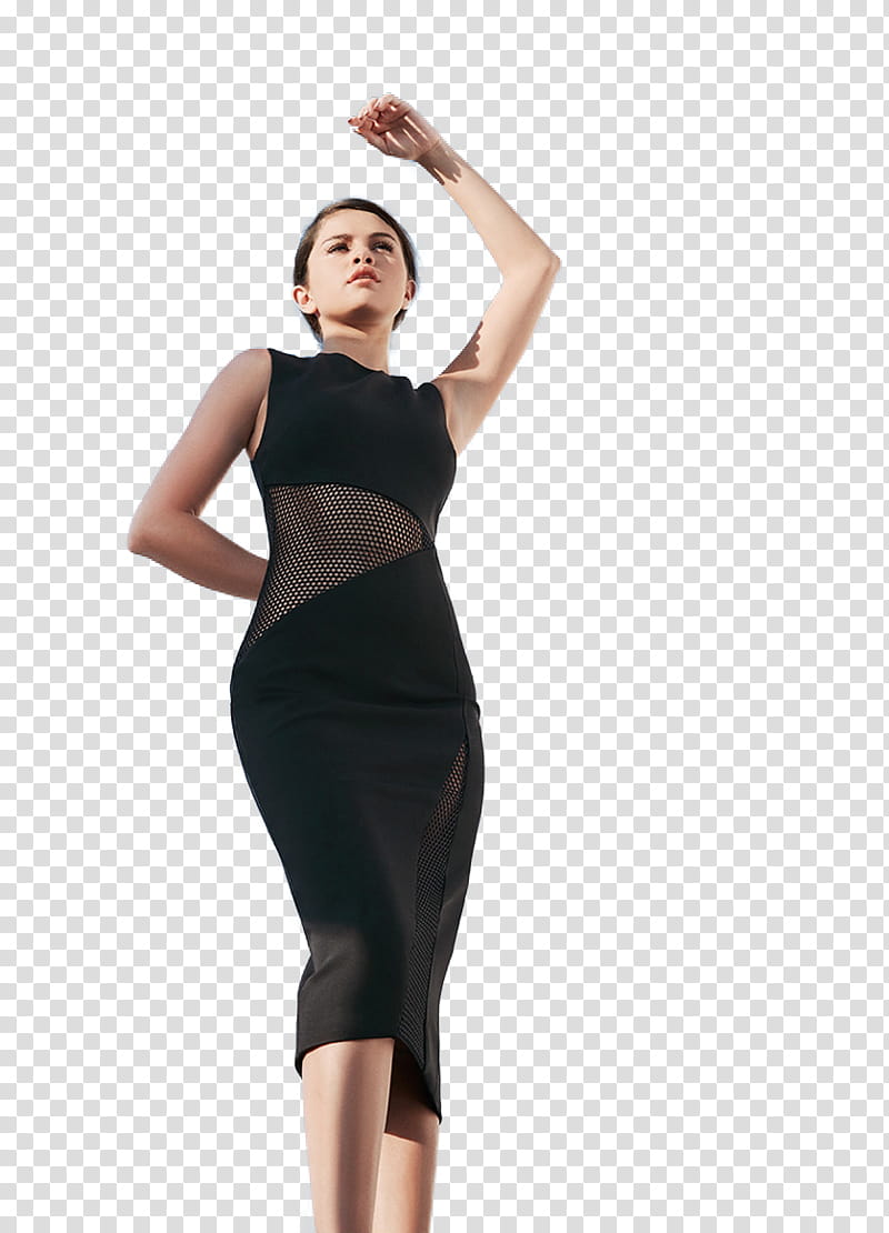 SELENA GOMEZ, woman raising her arms transparent background PNG clipart
