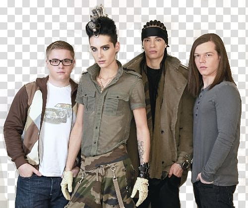 Tokio Hotel S, group of four men transparent background PNG clipart