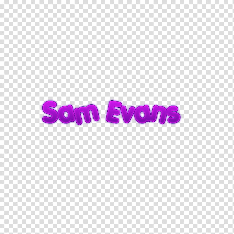 nombres personajes glee, Sam Evans typed text transparent background PNG clipart