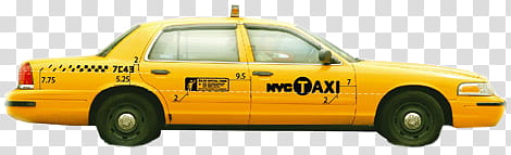 yellow Ford Crown Victoria taxi cab transparent background PNG clipart