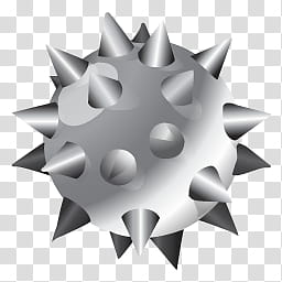 Aero, round gray ball with spike art transparent background PNG clipart