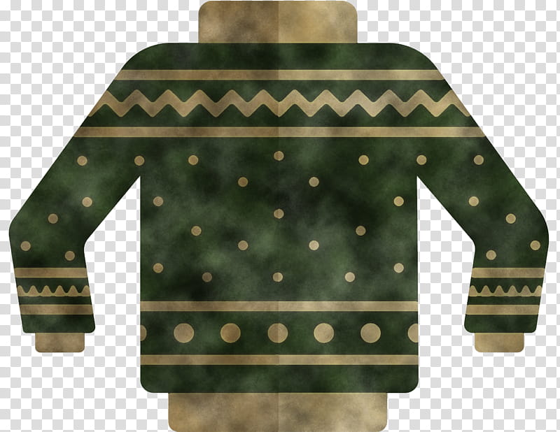 christmas sweater Christmas Ornament, Green, Clothing, Sleeve, Outerwear, Beige, Polka Dot, Jacket transparent background PNG clipart