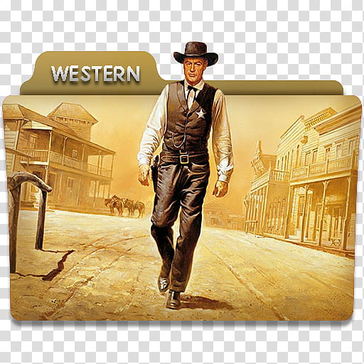 Movie Genres Folders, Western folder illustration transparent background PNG clipart