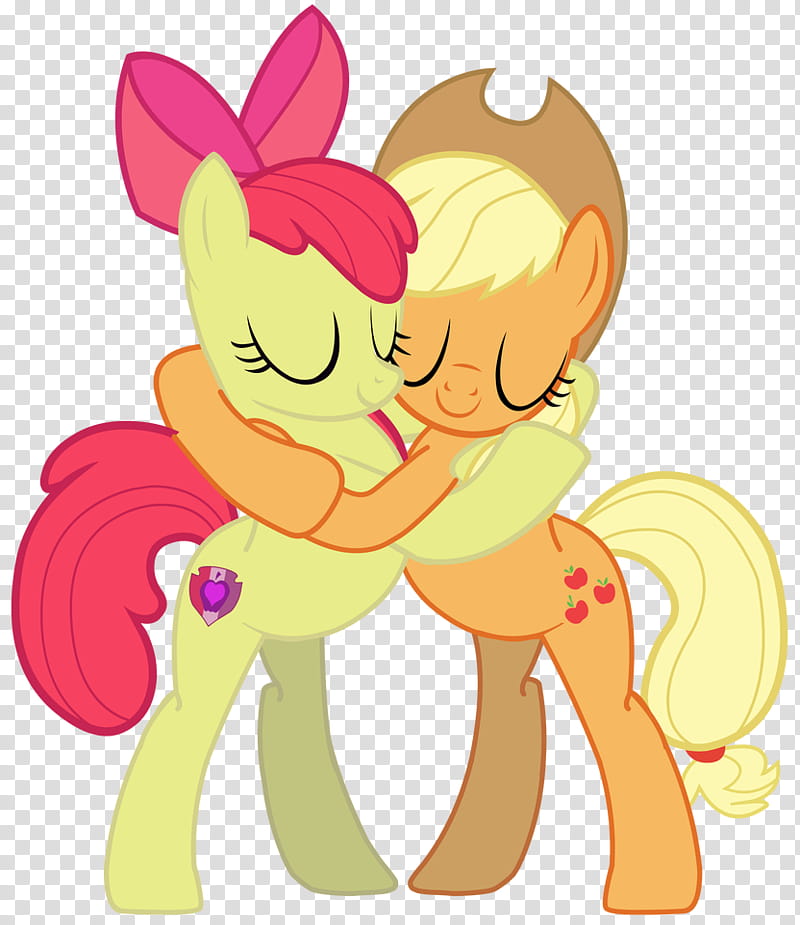 MLP Hugging, Applebloom and AJ transparent background PNG clipart