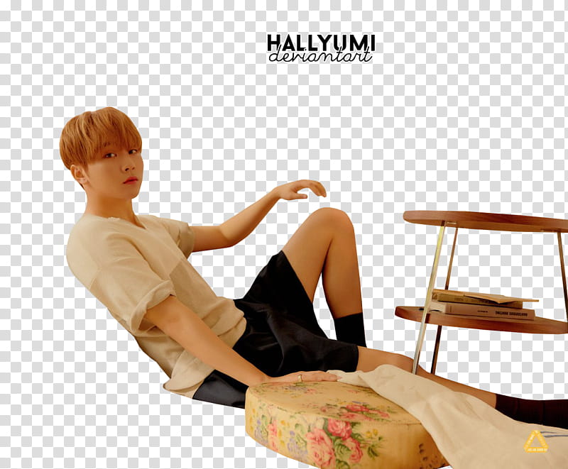 SEVENTEEN You Make My Day Meet Ver, man in white shirt and black shorts transparent background PNG clipart