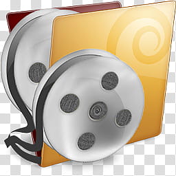 Golden Folder Icon , golden-movie-folder, film projector logo transparent background PNG clipart