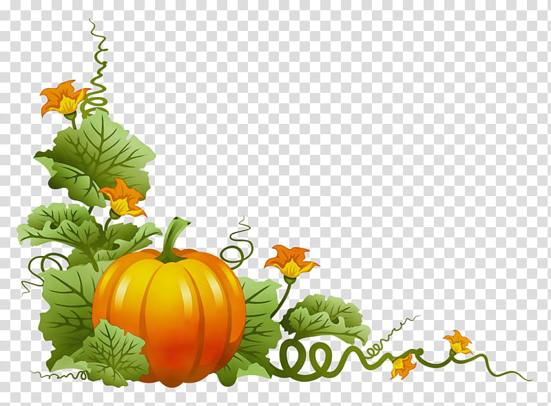 pumpkin vine border clip art