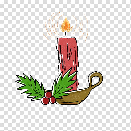 Christmas Resource , lighted red candle drawing transparent background PNG clipart