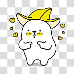 Bana and Nana, white and yellow emoji transparent background PNG clipart