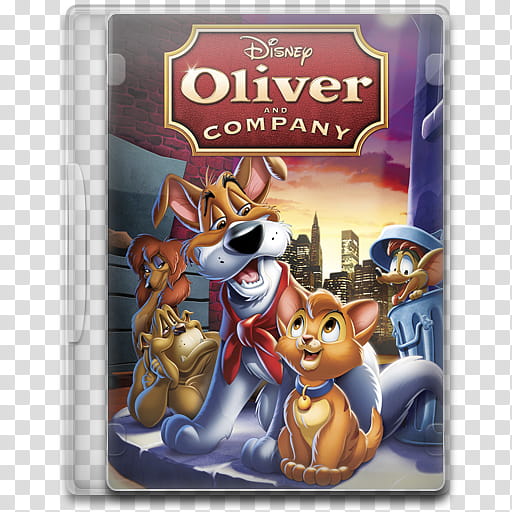 Movie Icon Mega , Oliver & Company, Disney Oliver and Company poster illustration transparent background PNG clipart