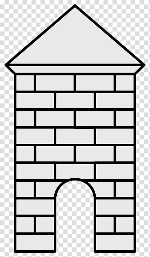Building, Brick, Wall, Structure, Template, Drawing, Printing, Black And White transparent background PNG clipart