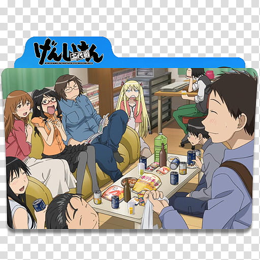 Anime Icon Pack  Summer Season , Genshiken Nidaime  transparent background PNG clipart