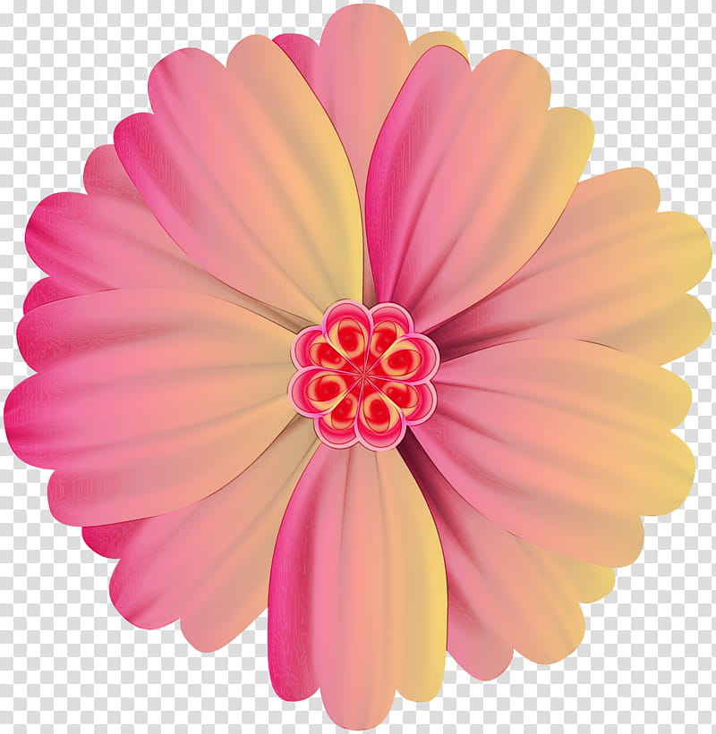 pink petal gerbera flower barberton daisy, Watercolor, Paint, Wet Ink, Plant, Material Property, Headgear, Hair Accessory transparent background PNG clipart