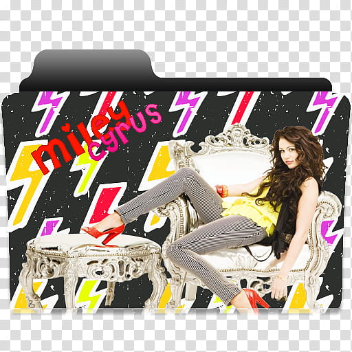 NEW Folder of singers, Miley Cyrus folder icon transparent background PNG clipart
