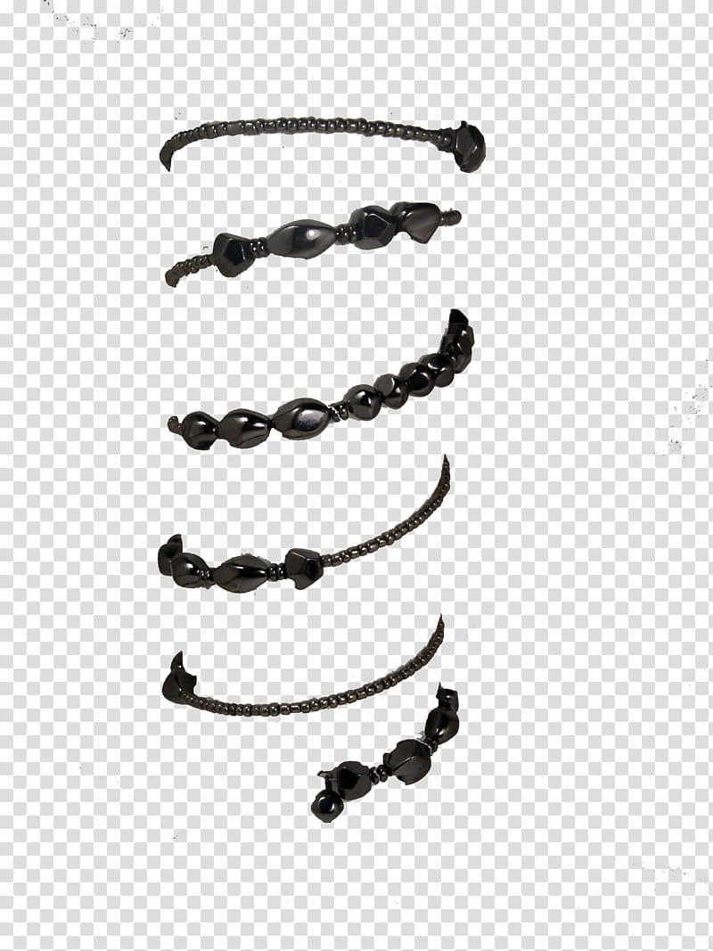 Wrap Bracelet, black beaded bracelet transparent background PNG clipart