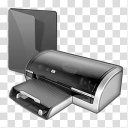 Aero Icons and s, Folder Printers, gray and black HP desktop printer transparent background PNG clipart