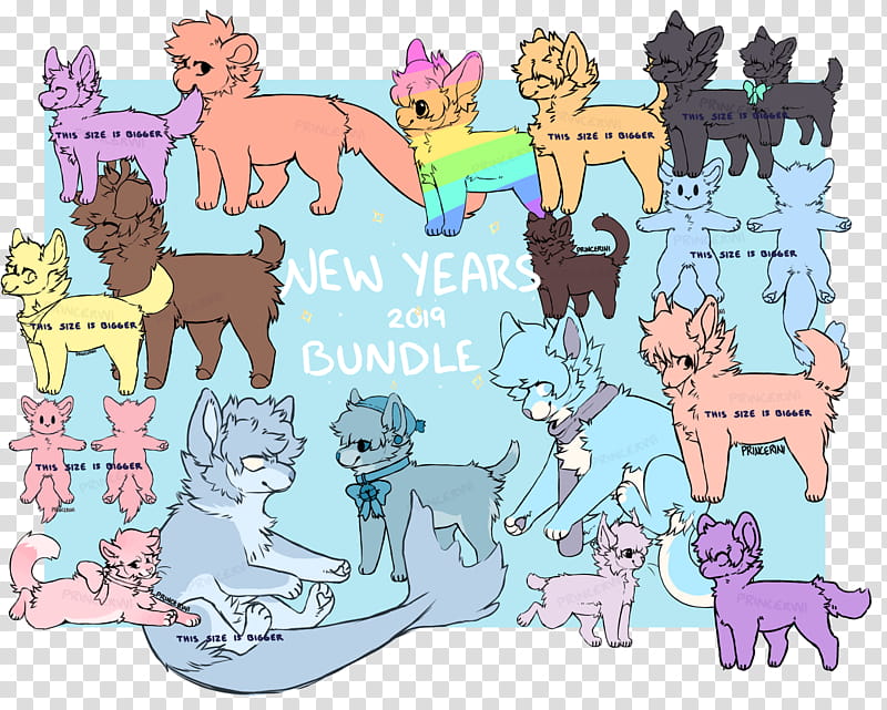 new years  base bundle sale, dog character graphic transparent background PNG clipart