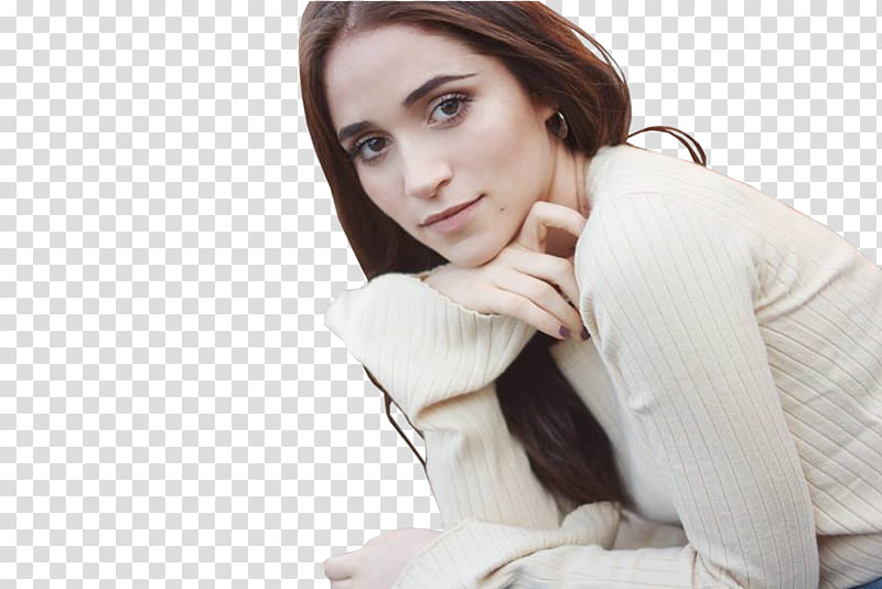 Carolina Kopelioff , woman slightly leaning forward with right hand on her chin transparent background PNG clipart