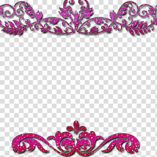 illustration of pink ornate border transparent background PNG clipart