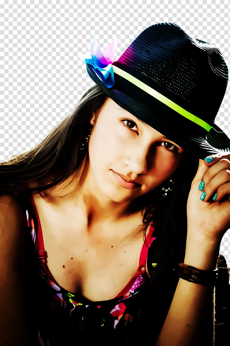 Fedora, Beauty, Cool, Hat, Black Hair, Lip, Headgear, Shoot transparent background PNG clipart
