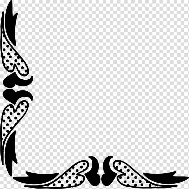 black and white polka-dot border transparent background PNG clipart