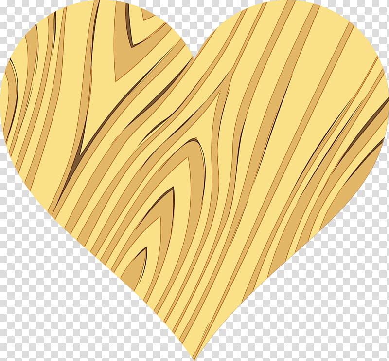 Wood Heart, Watercolor, Paint, Wet Ink, Lumber, Wood Grain, Firewood, Yellow transparent background PNG clipart