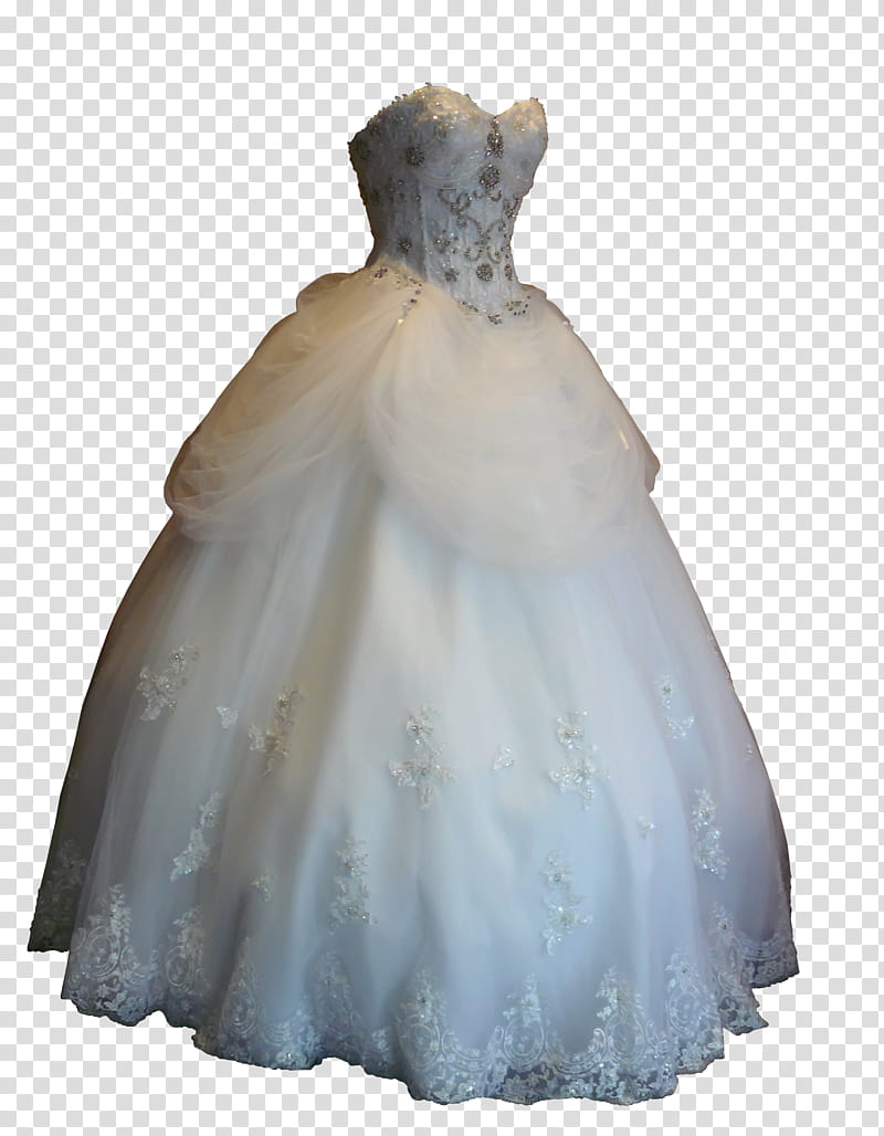Unique Gown, white beaded tube wedding dress transparent background PNG clipart