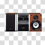 Some media audio icons, hui, brown and black stereo speaker transparent background PNG clipart