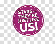 stars they're just like us text transparent background PNG clipart