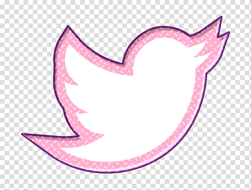 bird icon news icon tweet icon, Twitter Icon, Pink, Violet, Purple, Wing, Crescent, Symbol transparent background PNG clipart