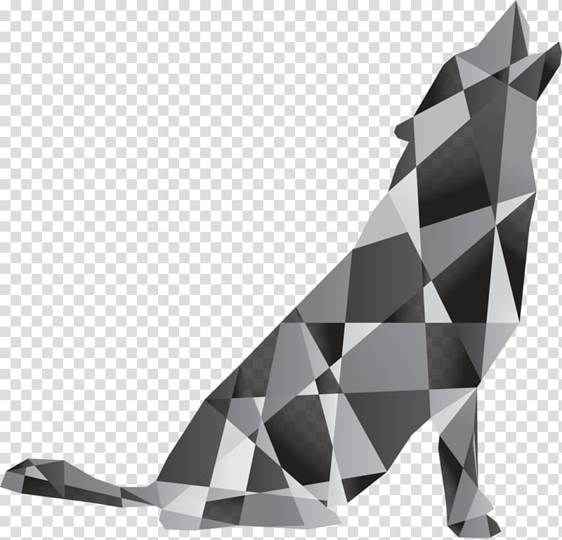 Howling Wolf, Cubism transparent background PNG clipart
