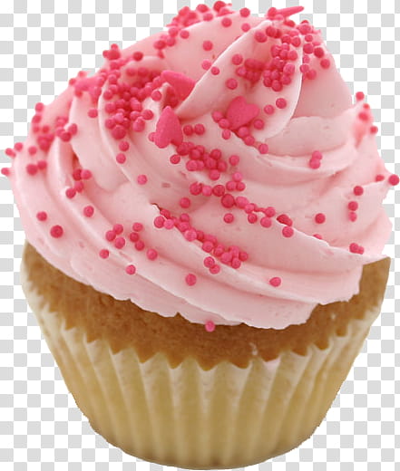 cupcake with sprinkles transparent background PNG clipart